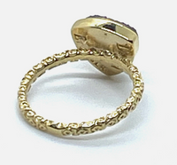 Triangle Druzy Stone Stacking Ring In 14kt Gold Sz 8