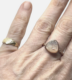 Triangle Druzy Stone Stacking Ring In Rose gold Sz 8