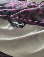 Chickme Purple Leopard Print Bodycon Midi Dress Size M/L