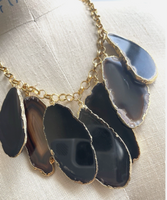 Cascade Agate Slice Necklace