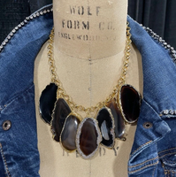 Cascade Agate Slice Necklace
