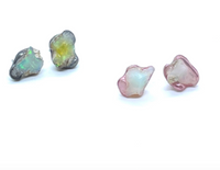 Raw Ethiopian White Opal Stud Earrings